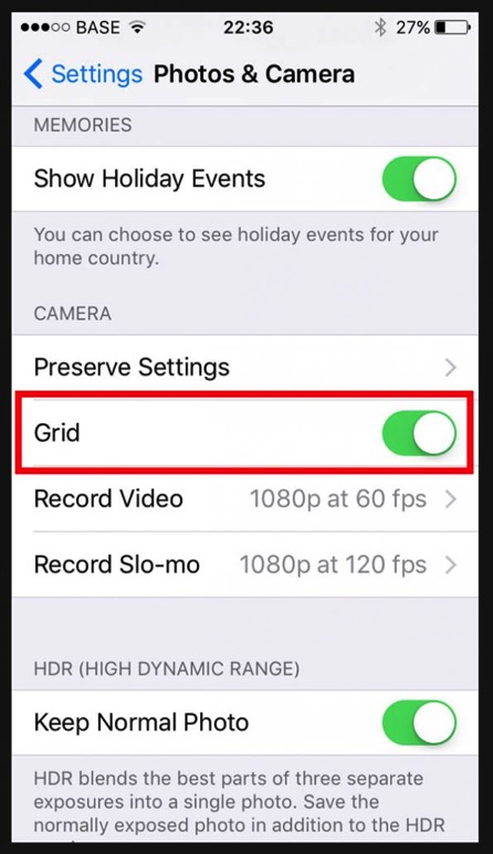 Put on the grid feature on your iPhone 7 best iphone features you need to know to make great cat pictures - grid